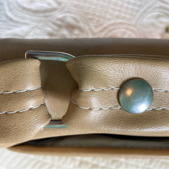 The Original Florida Keys Hand Bag Painted Hibiscus Flower Purse Tan Pink - Picture 7 of 13